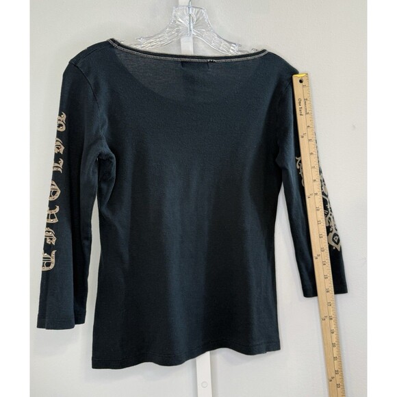 Sugar Vanilla Los Angeles Beloved Burnout Top PM Rhinestone Gothic Y2K USA - Picture 6 of 8